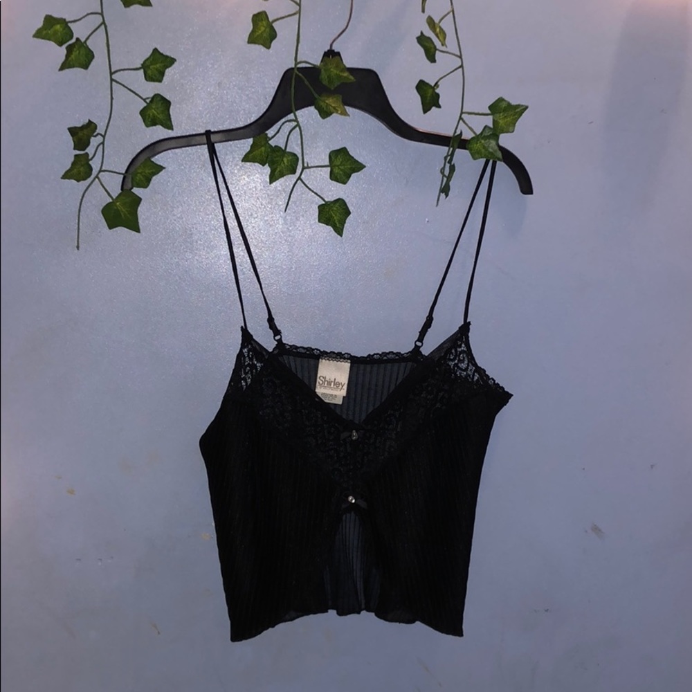 Lingerie top| lace cami cropped